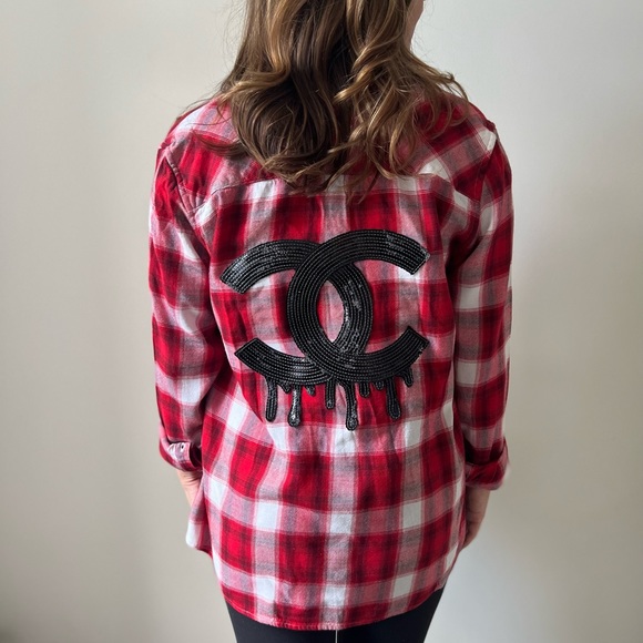 Sequin flannel size small - Picture 3 of 6